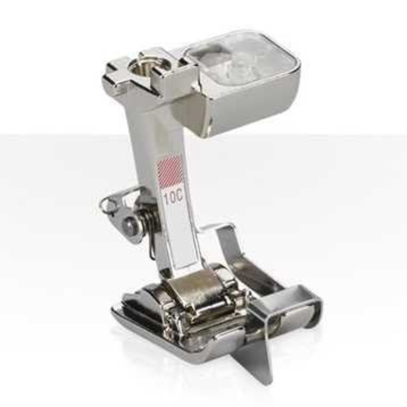 Sewing machine presser foot on a white background