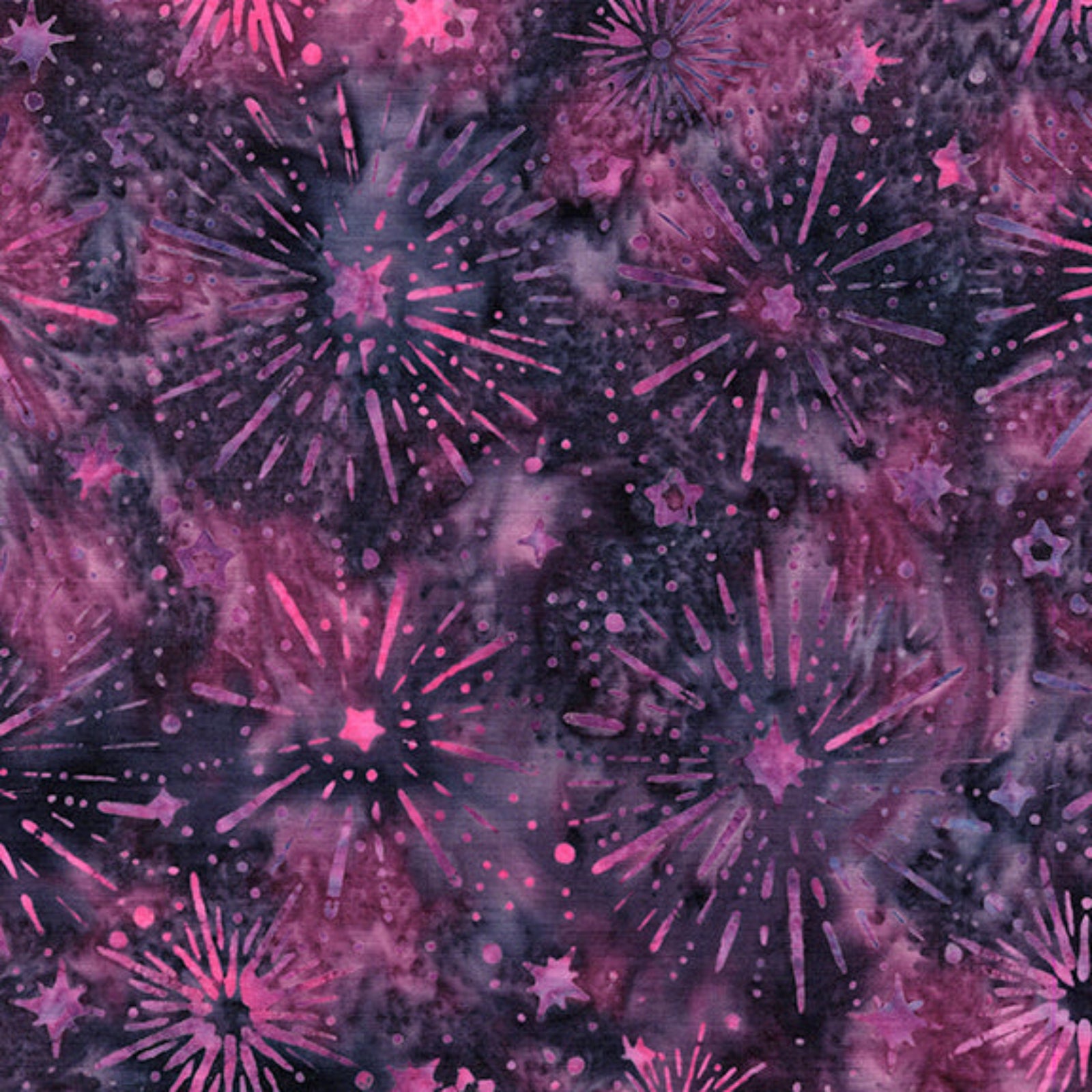 Pattern of pink and purple abstract designs on a dark background