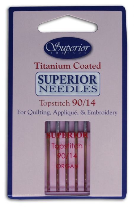 Superior  Titanium Topstitch Needle Size 90/14 5pk