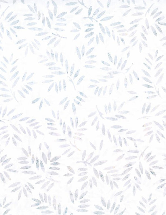 Desert Blossom Batik - Leaves - White