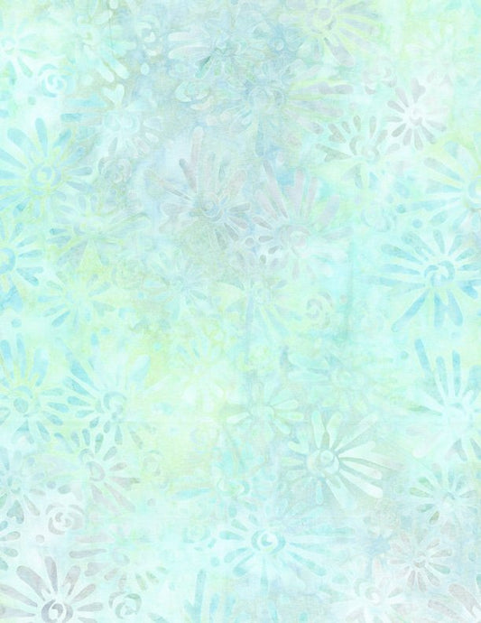 Desert Blossom Batik - Flowers - Pastel Green