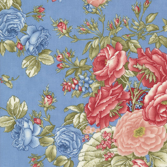 Grand Haven - Cabbage Rose - Sky