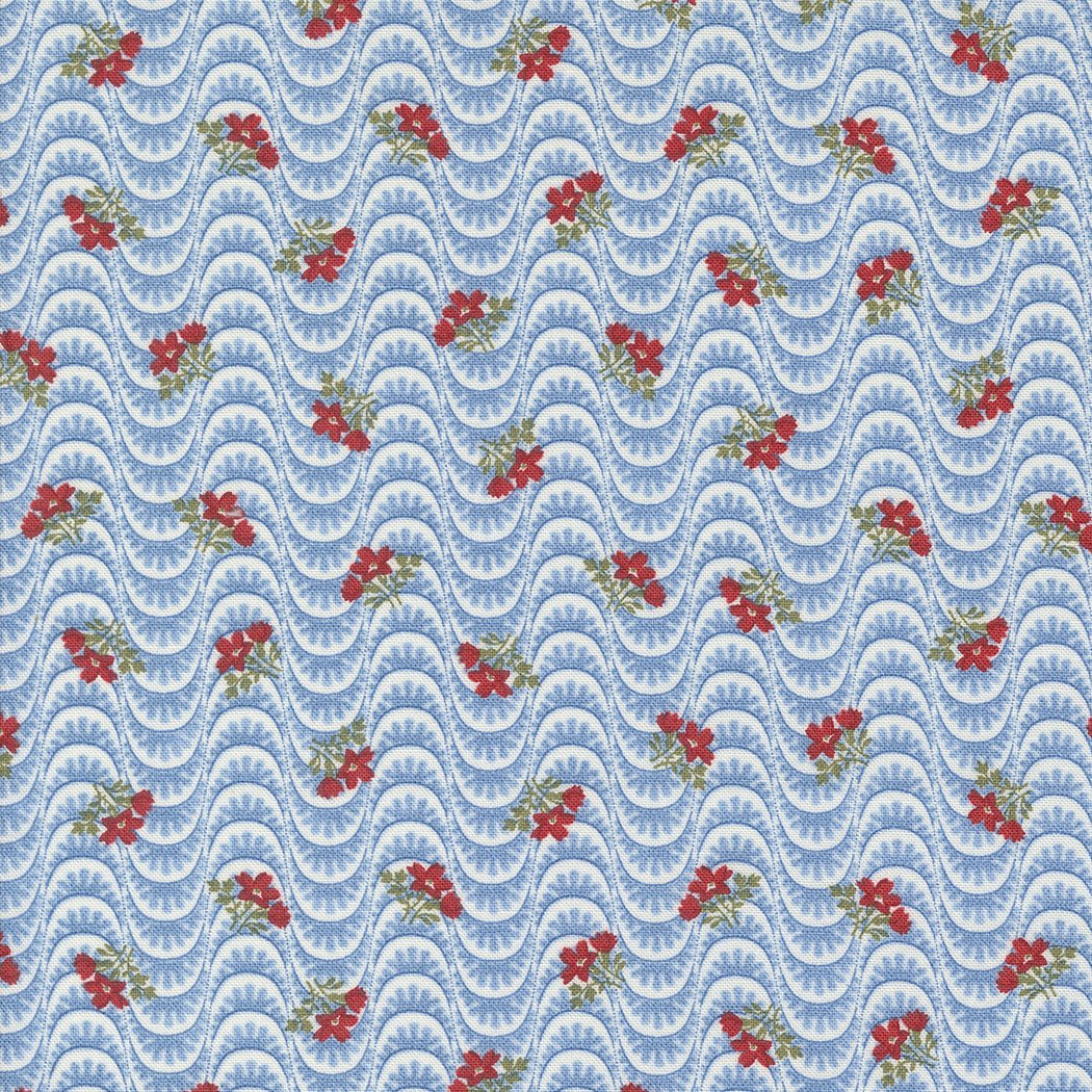 Grand Haven - Floral Moire - Cream Sky