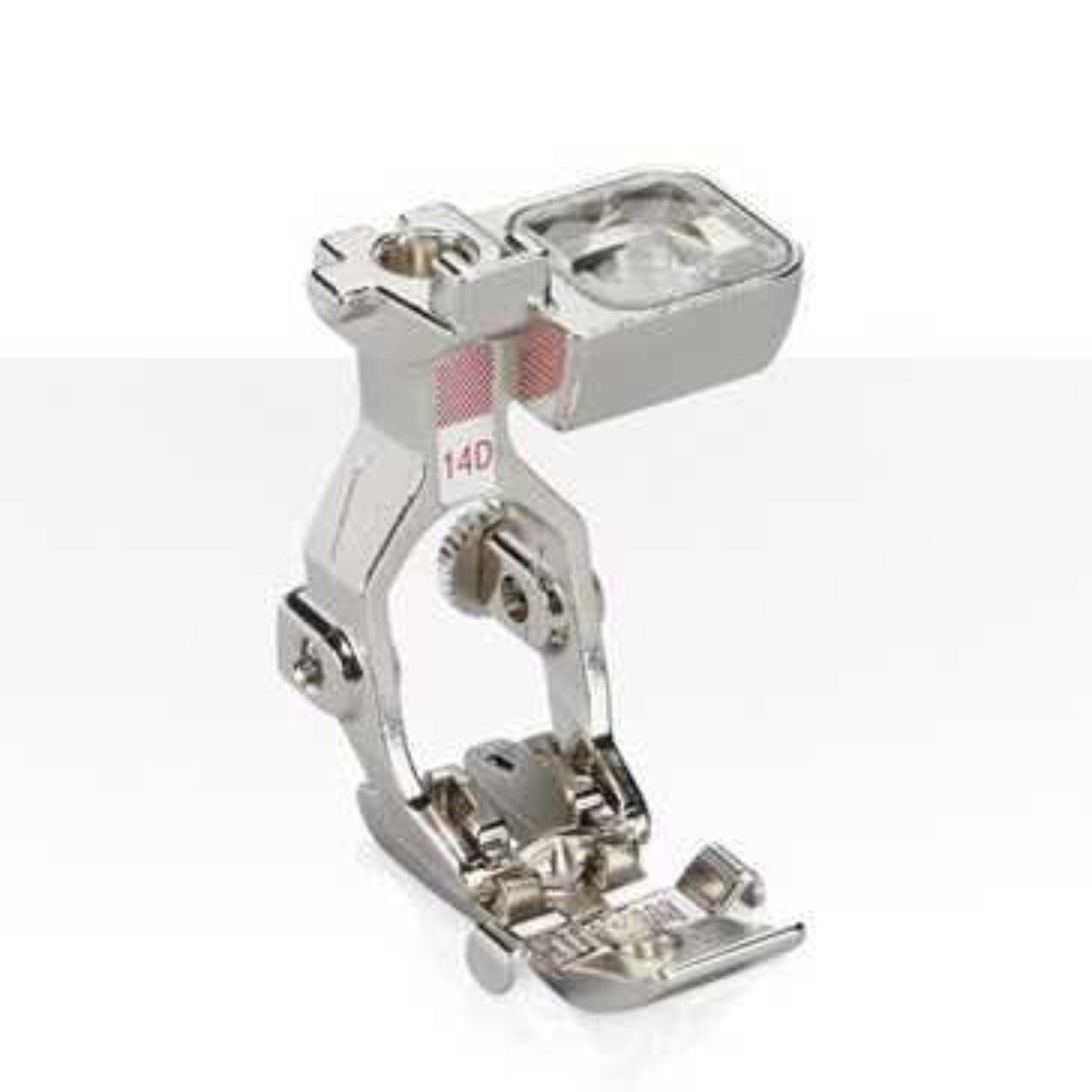 Sewing machine presser foot on a white background