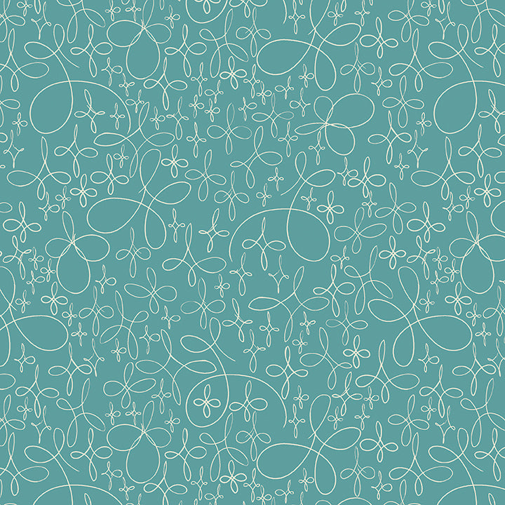 Teal background with white star pattern