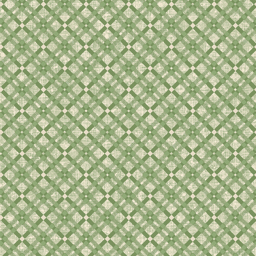 Green and beige checkered pattern
