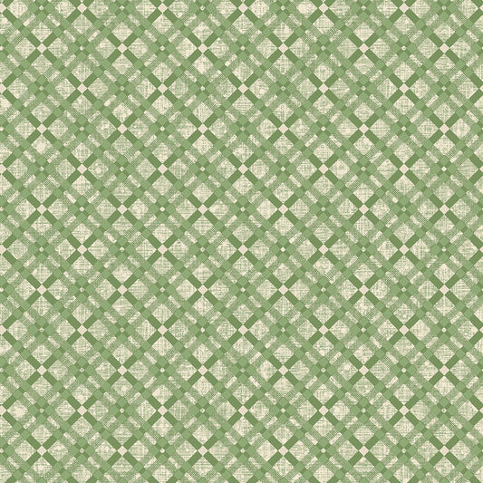 Green and beige checkered pattern