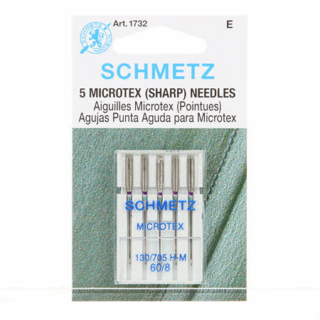 Schmetz Microtex Sharp Needles 60/8 5pk