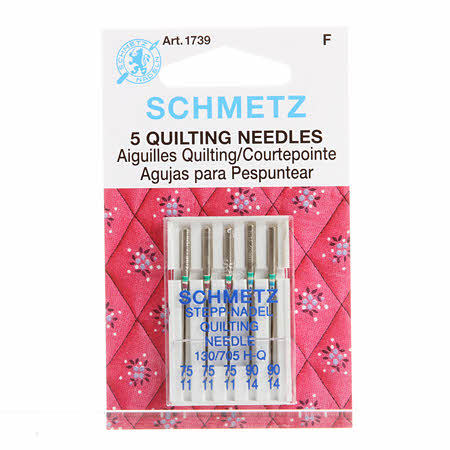 Schmetz Quilting Needles Asst 5pk 75/11 - 90/14