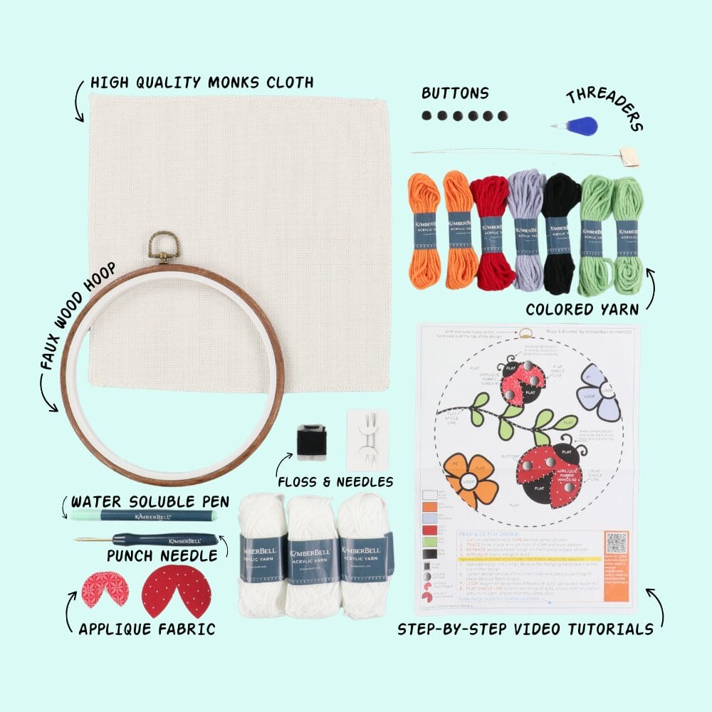 Pre-Order - Bugs & Blooms - Punch Needle Kit