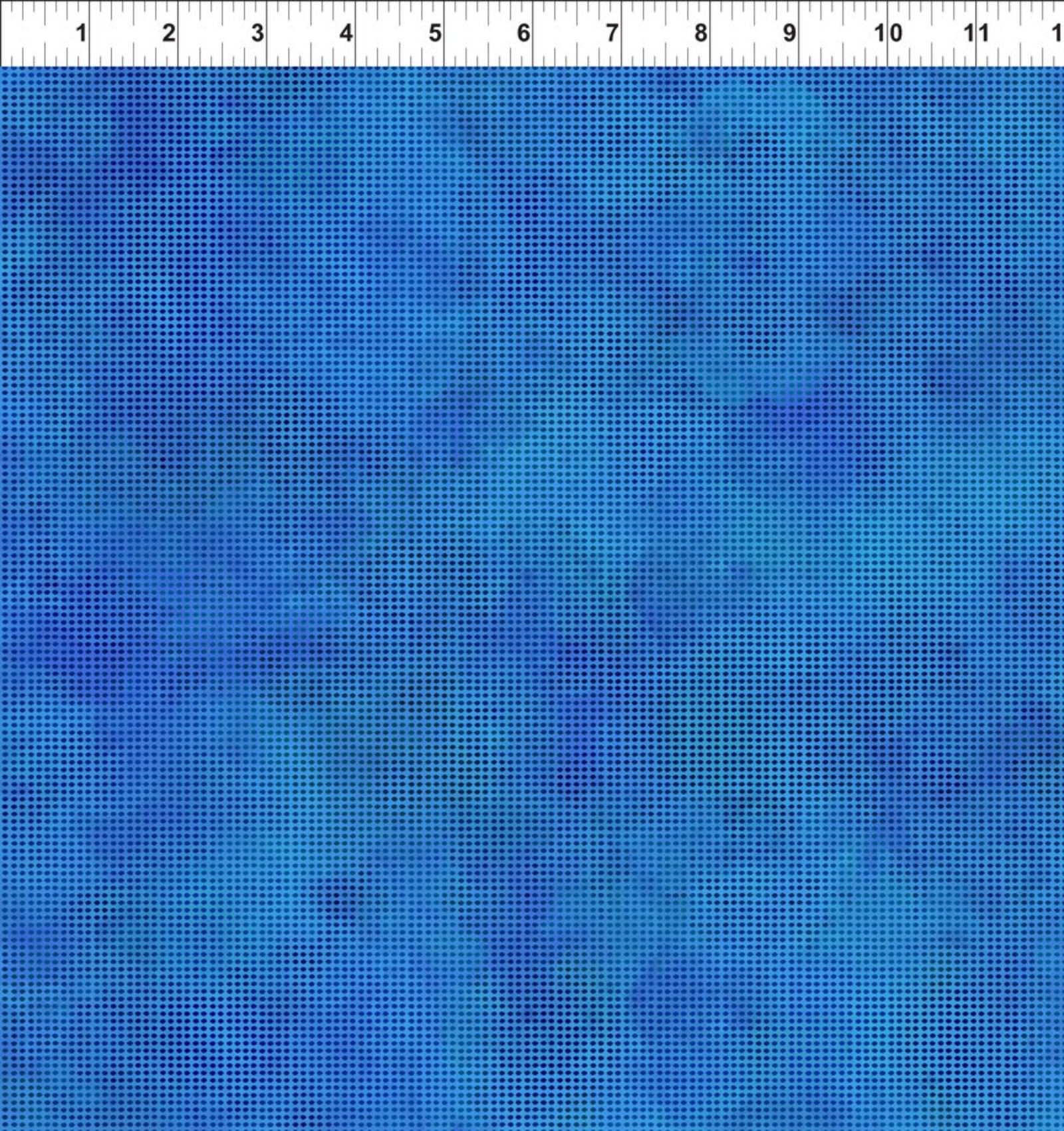 Blue grid pattern on a white background with measurement scale