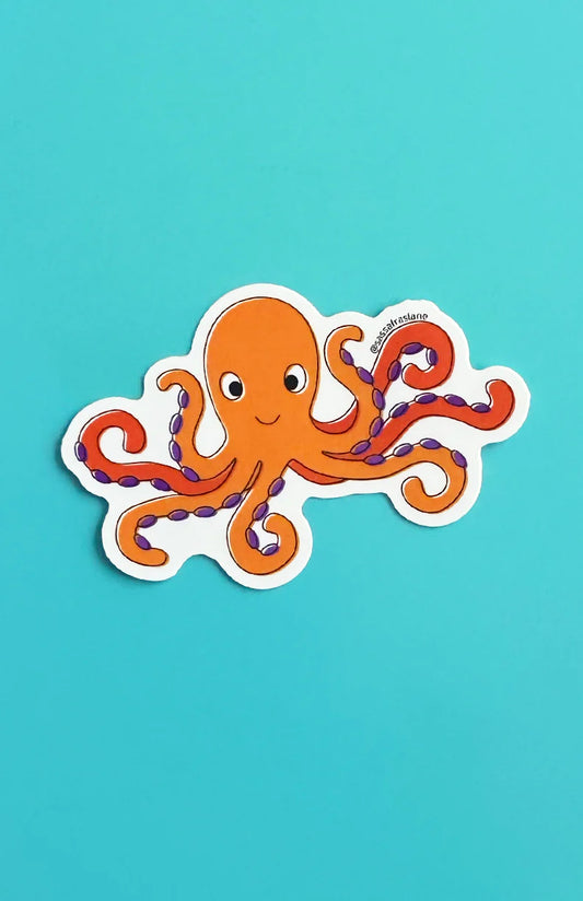 Stickers - Orange Octopus