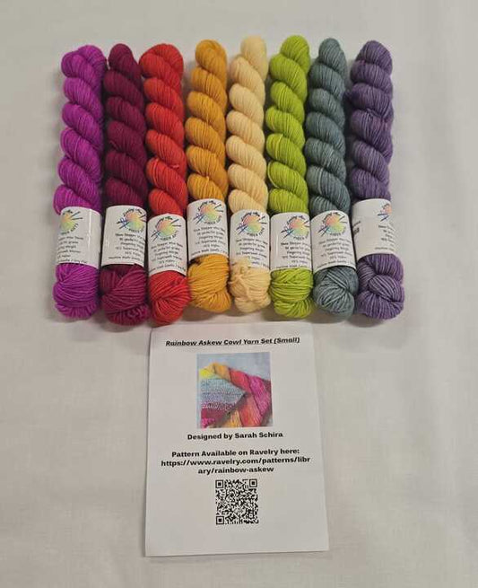 Rainbow Askew Cowl Yarn Set (Small)