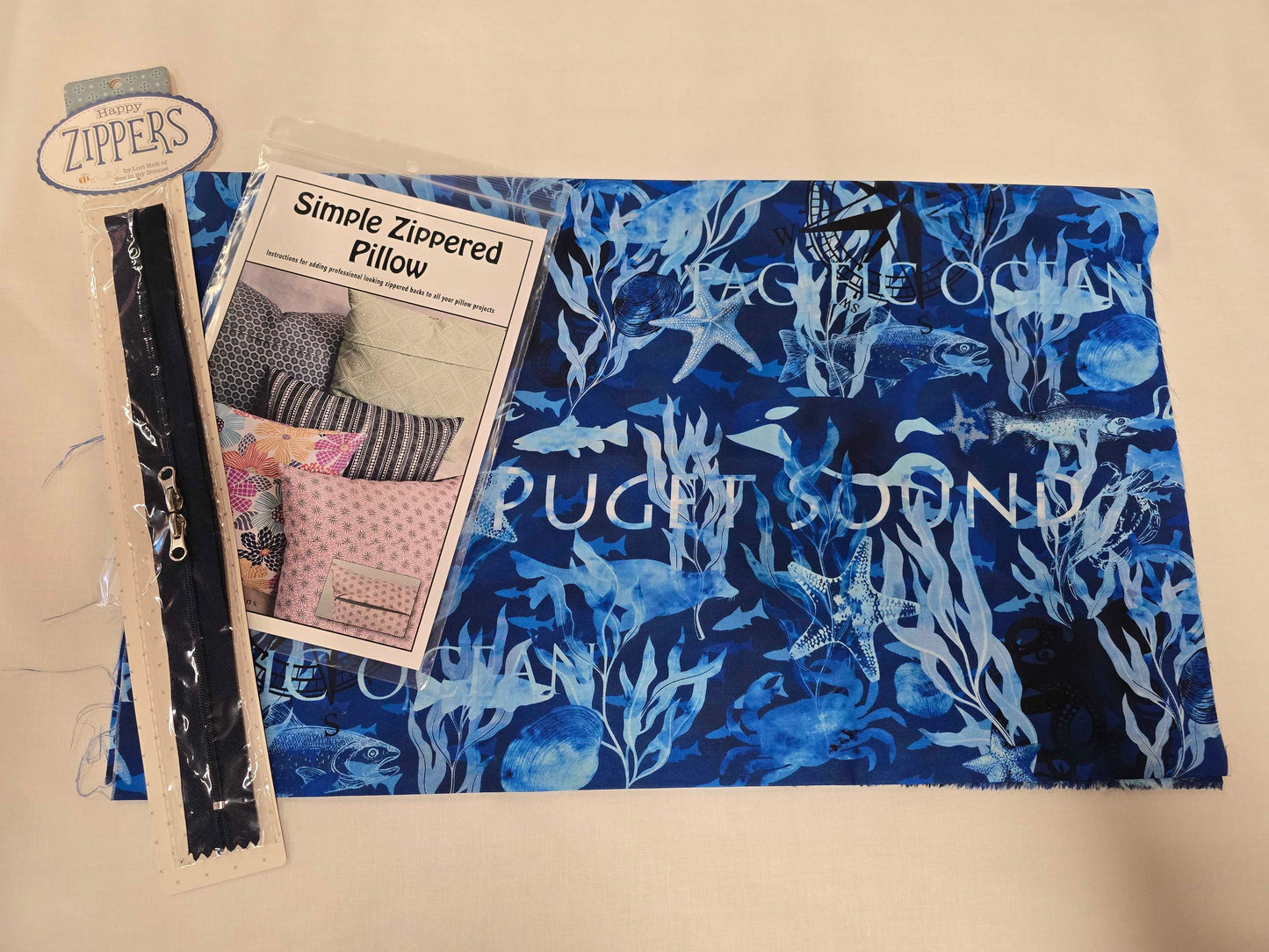 Simple Zippered Pillow Fabric Kit - WWSH