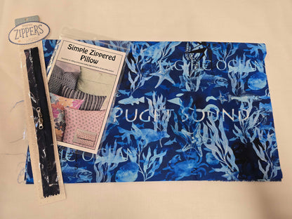 Simple Zippered Pillow Fabric Kit - WWSH
