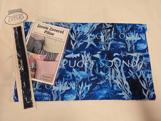 Simple Zippered Pillow Fabric Kit - WWSH