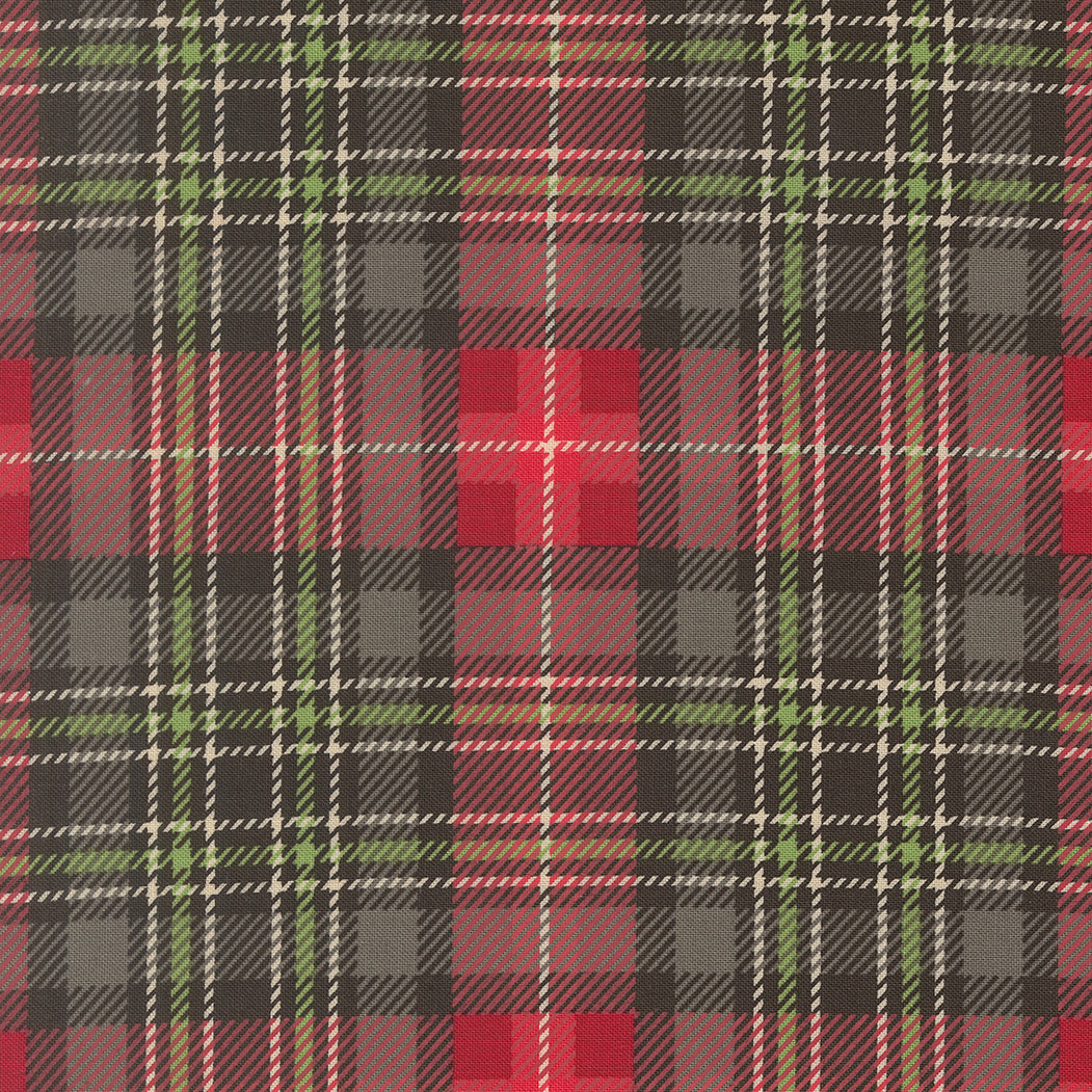 Plaid pattern with red, green, and black colors