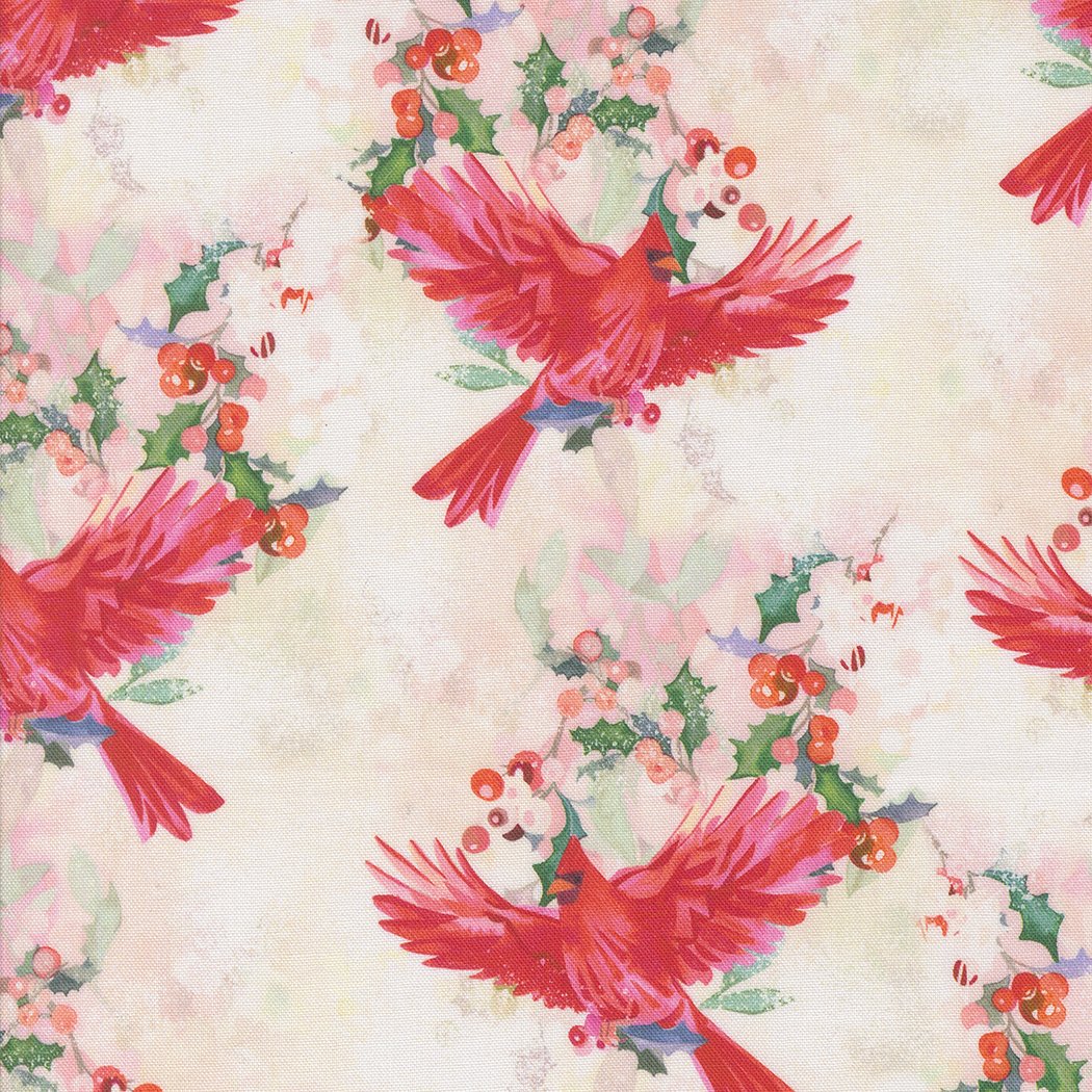 Love & Cheer - Cardinal in Flight - Snowflake