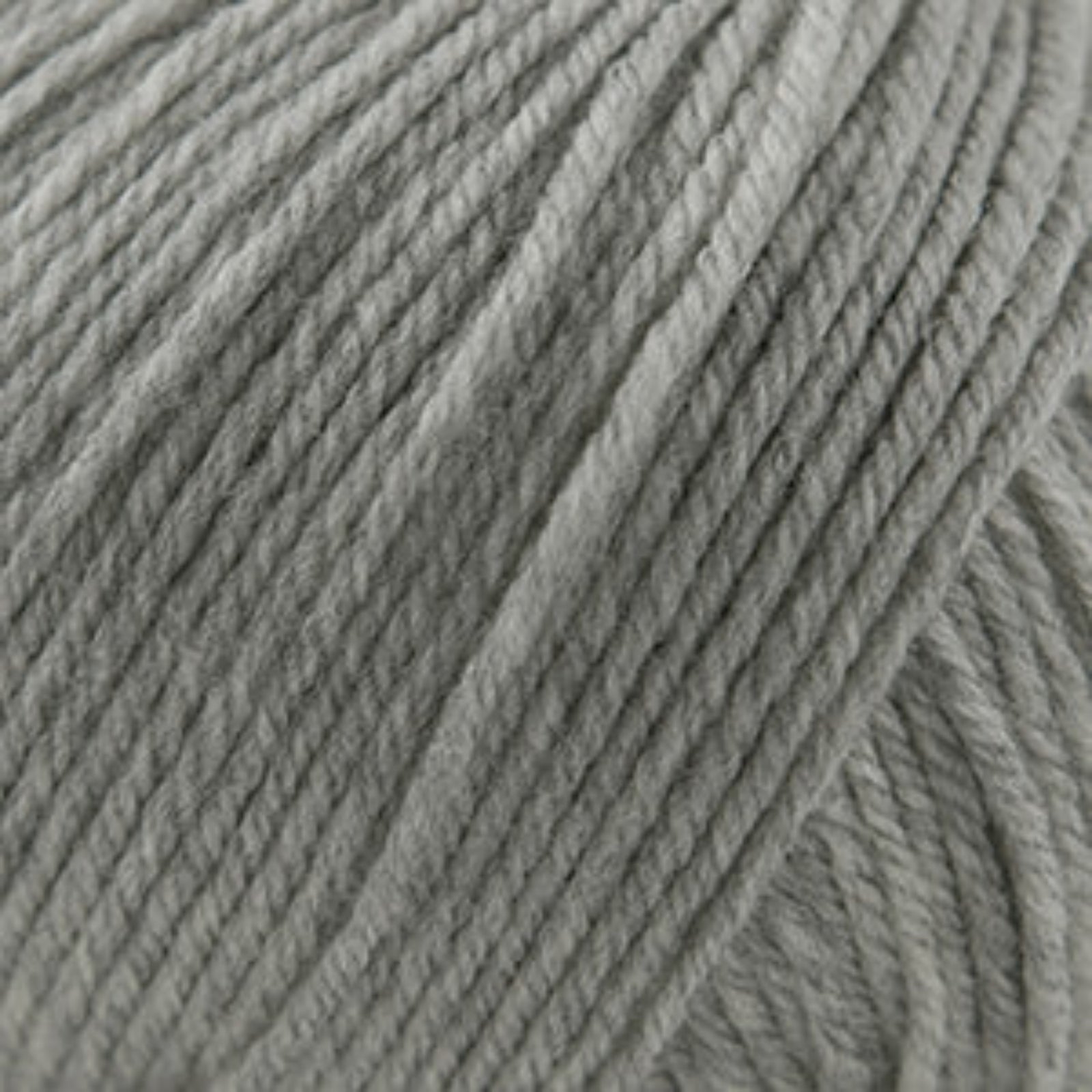 Close-up of gray yarn with visible texture
