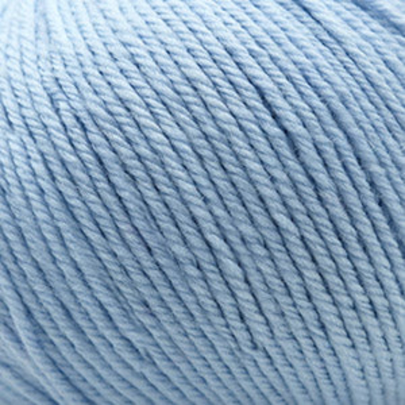 Close-up of light blue yarn with a textured pattern