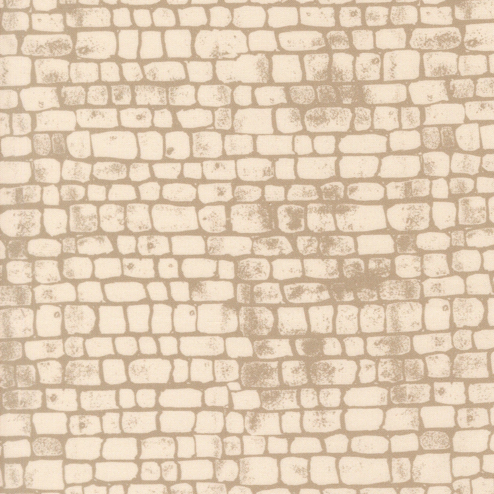 Beige and brown faux stone tile pattern wallpaper or adhesive vinyl flooring shown as a seamless repeating texture.