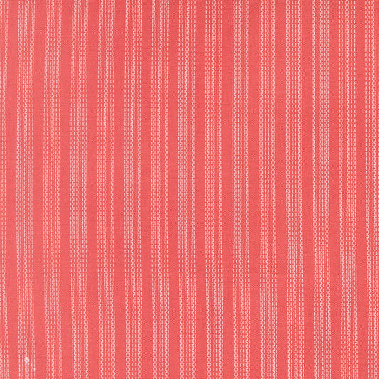 Red and white striped pattern on a red background