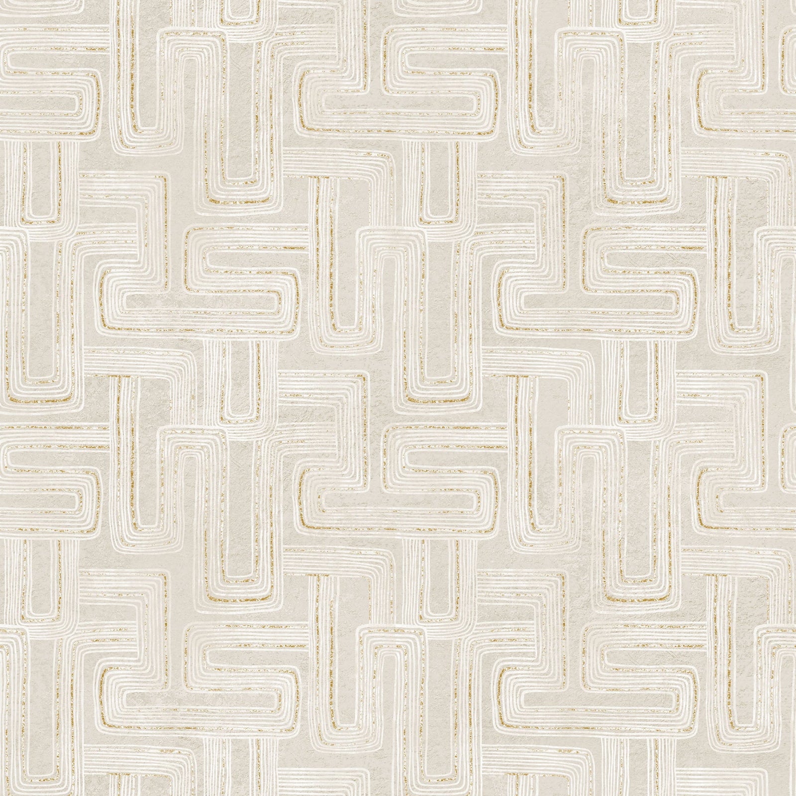 Geometric pattern with wavy lines on a light background