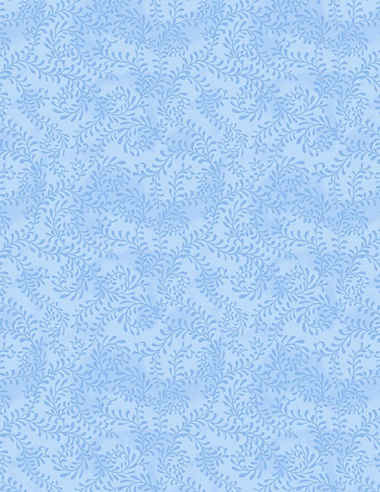 Swirling Leaves - Light Blue