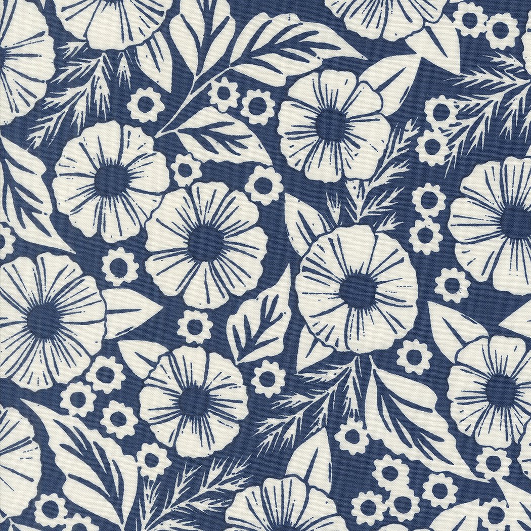 Field of Flowers - Flower Paper - Indigo