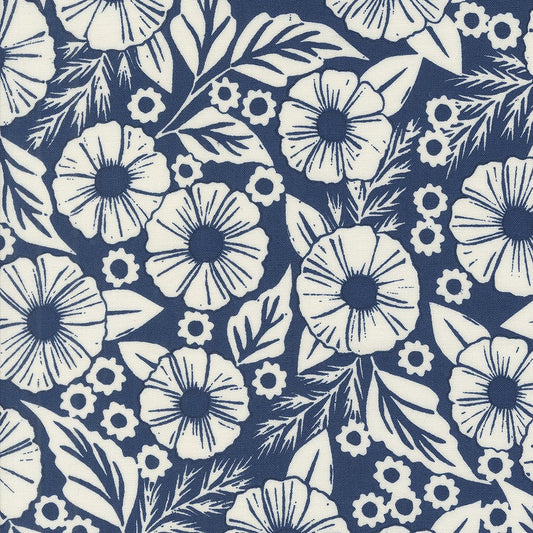Field of Flowers - Flower Paper - Indigo