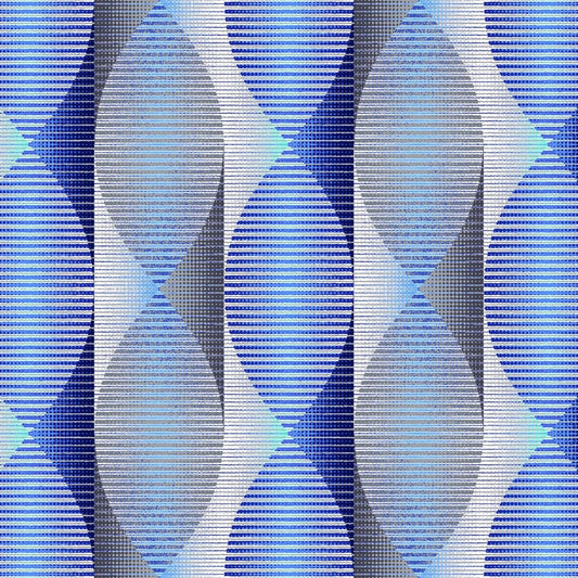 Twisted Ribbons - 108" Wideback - Blue