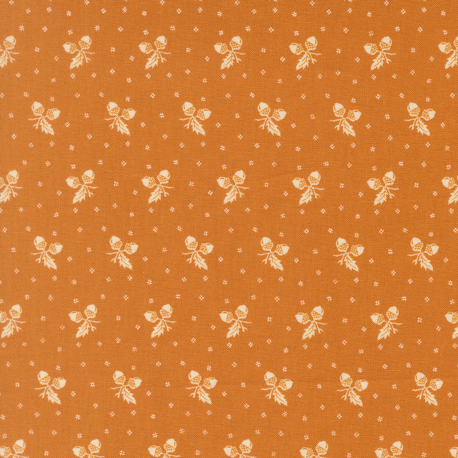 Pattern of small white bows and dots on a brown background