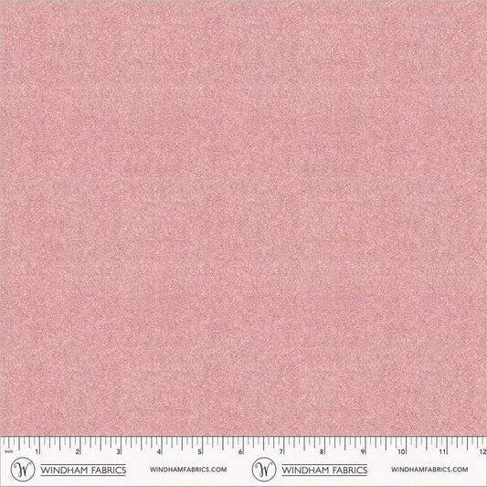 Rose gold fabric with a ruler at the bottom for scale, branded 'Windham Fabrics'.