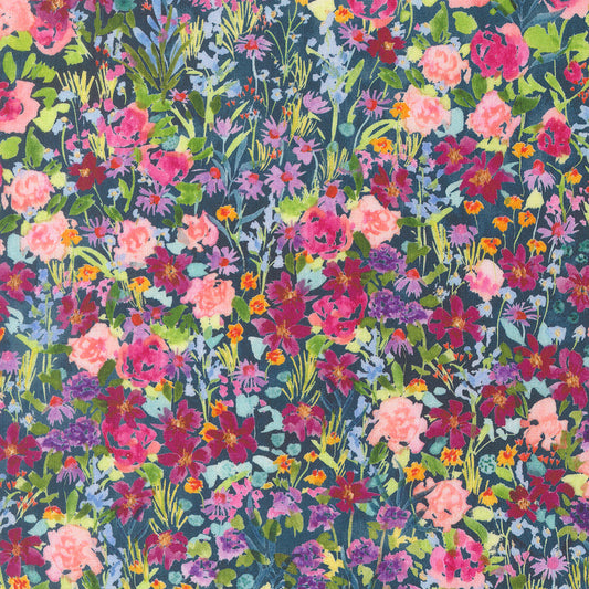 Soulstice Rayon - Glitter Garden - Navy