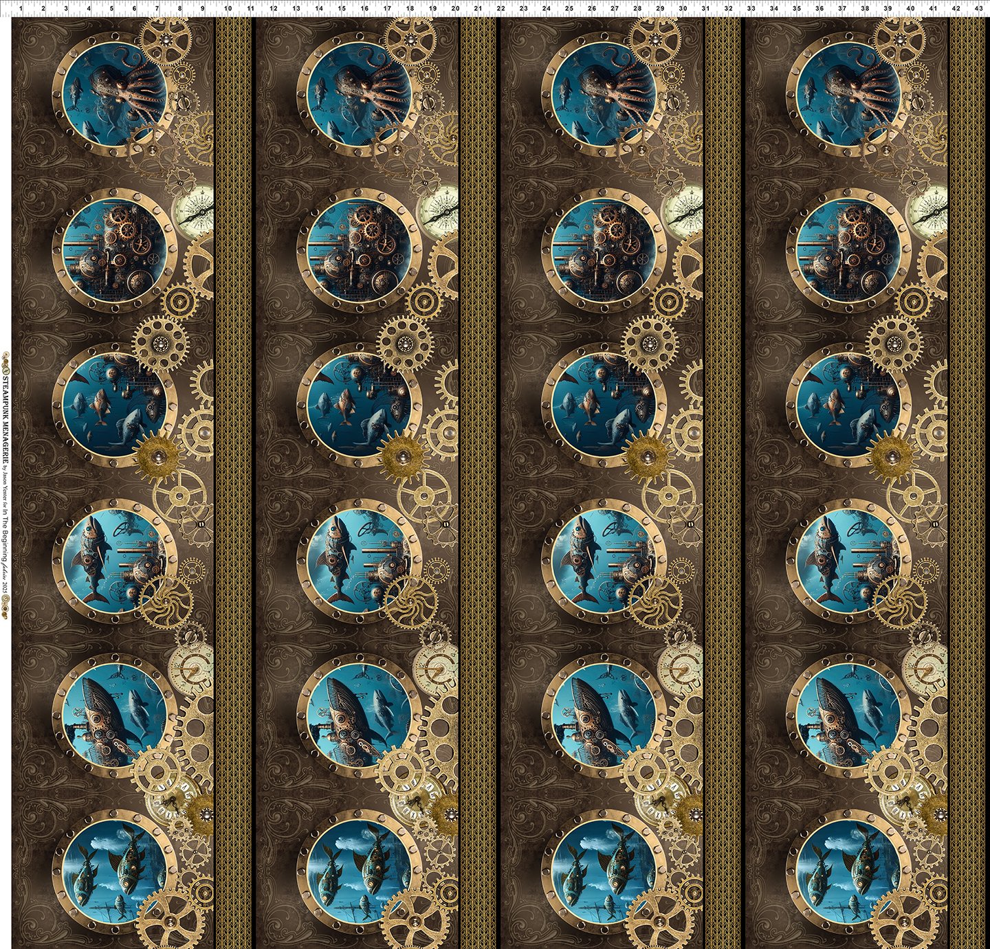 Steampunk Menagerie  - Border