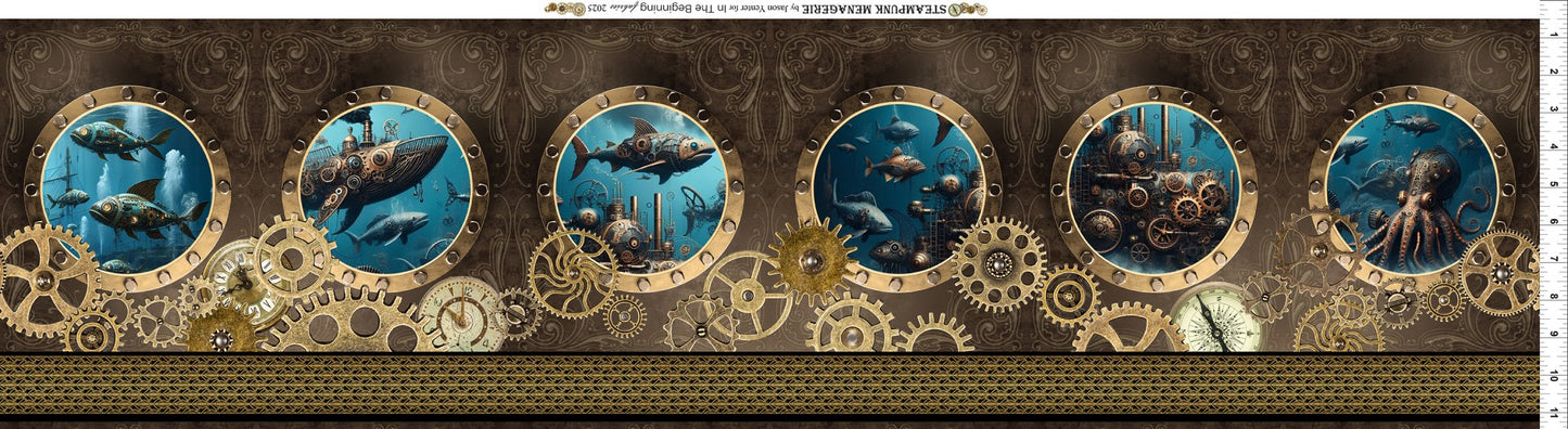 Steampunk Menagerie  - Border