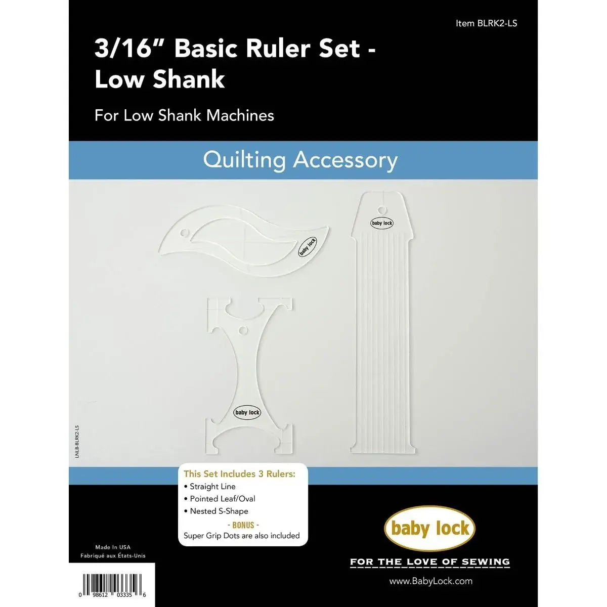 3/16" Basic Ruler Set - Low Shank