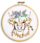 Embroidery Kit  Highland Cow