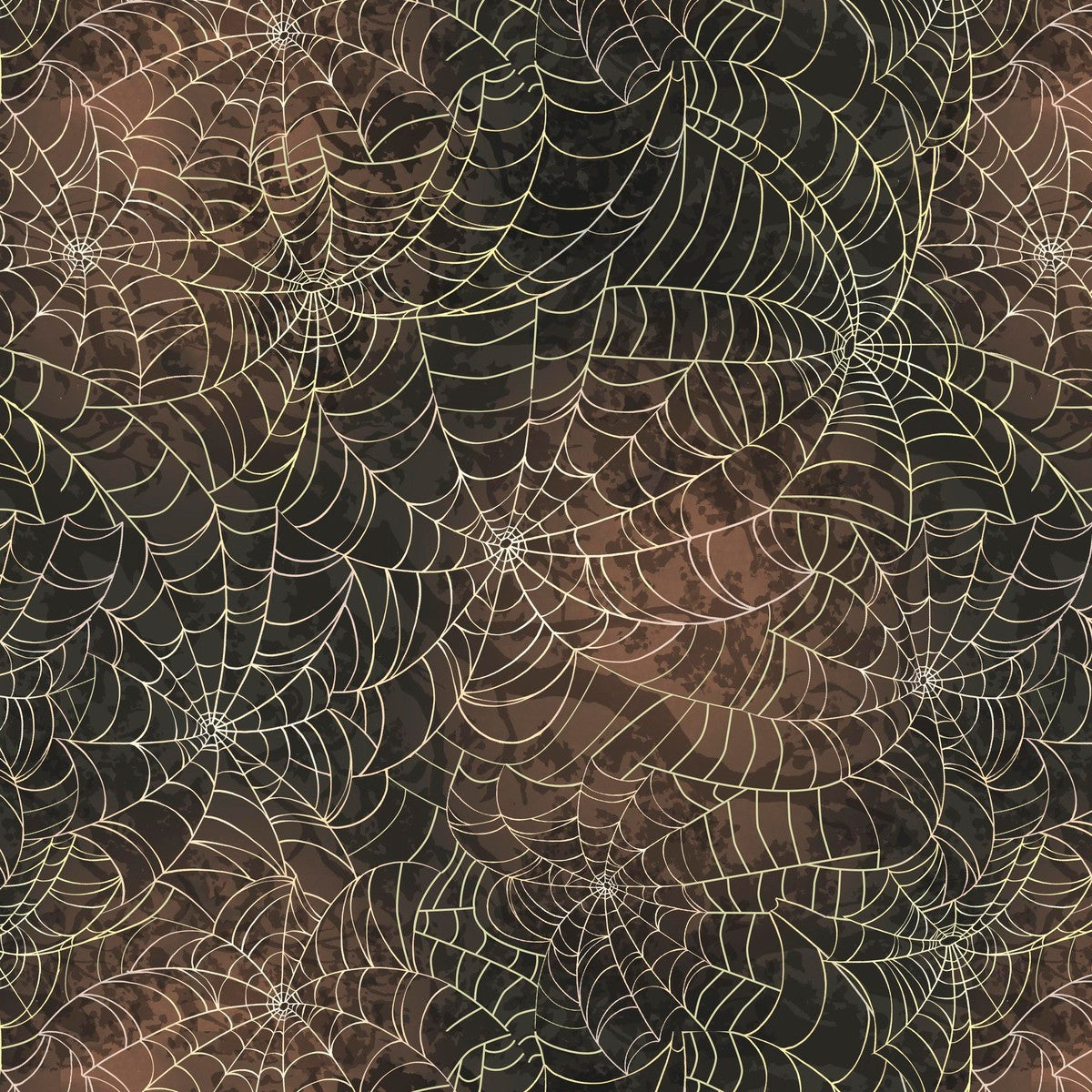 Pattern of spider webs on a brown background