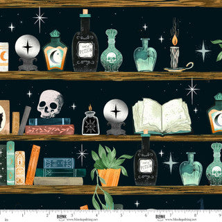 Witchy Wicked - Bookshelf with Potions