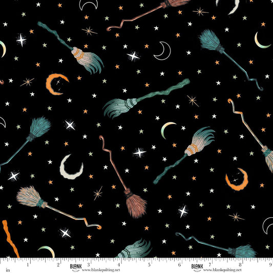 Witchy Wicked - Broomsticks, Moons & Stars