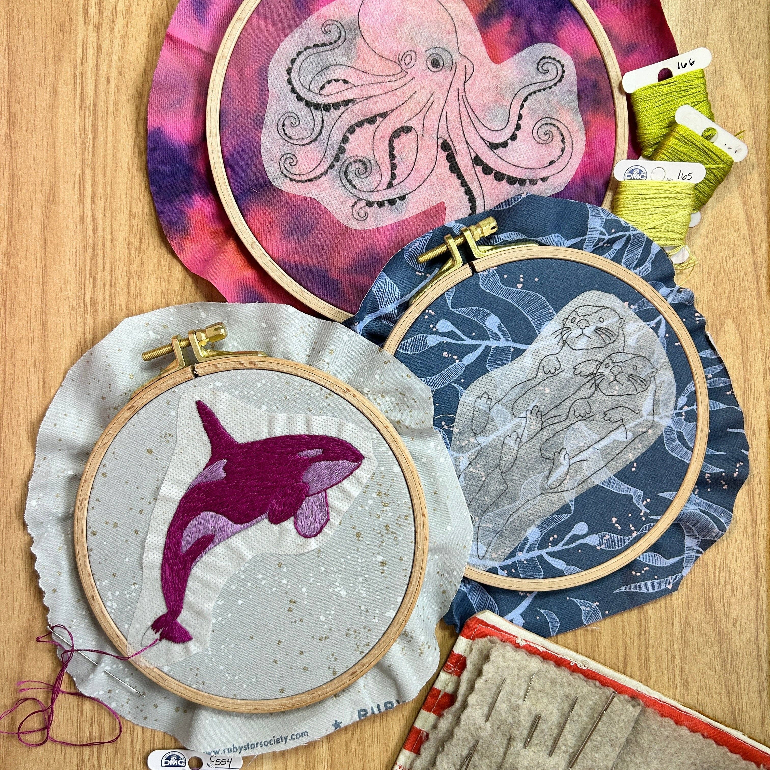 PNW Animal Embroidery Patterns- Stick and Stitch Nature Desi
