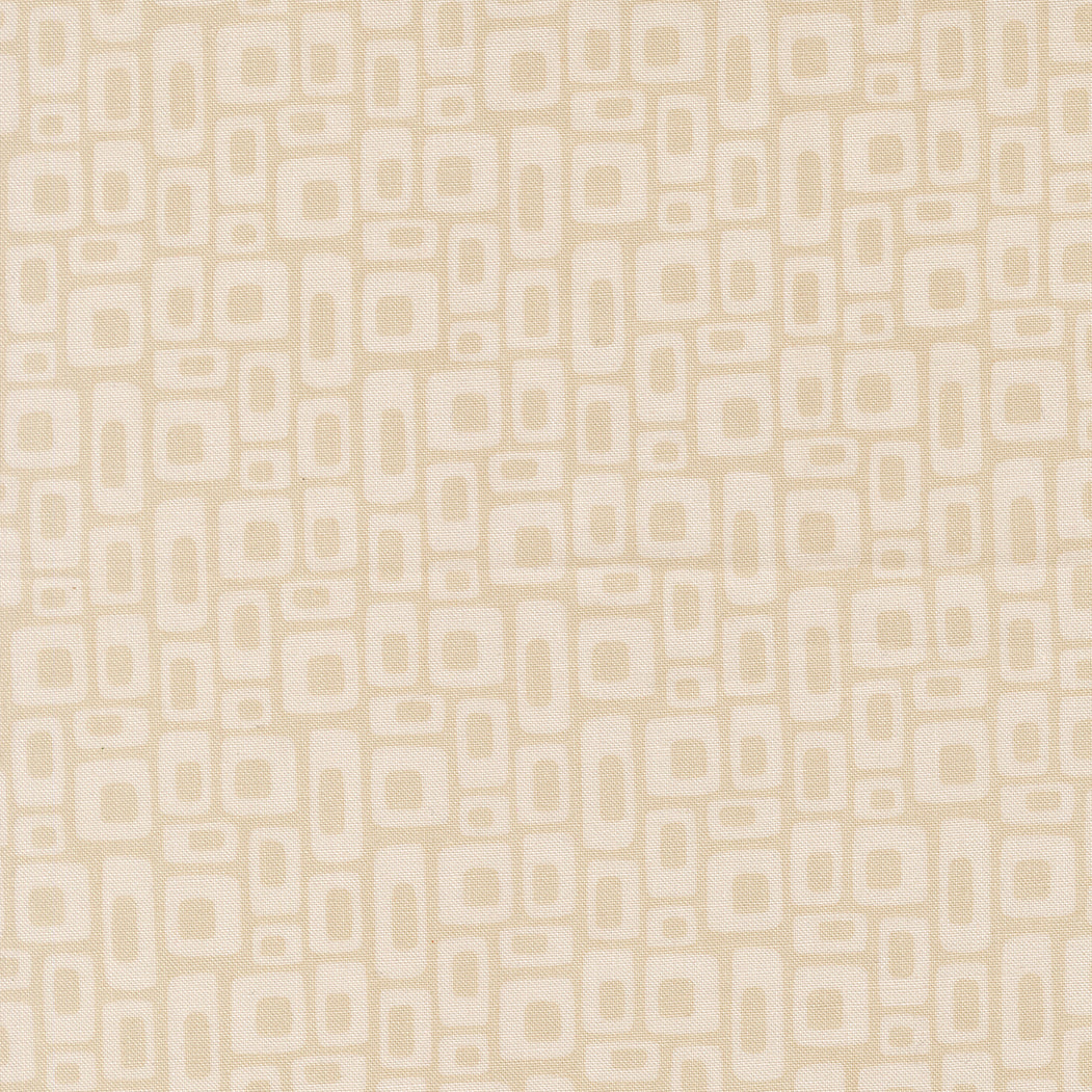 Beige patterned wallpaper with geometric shapes on a beige background