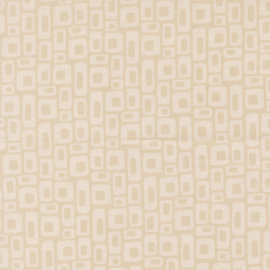Beige patterned wallpaper with geometric shapes on a beige background