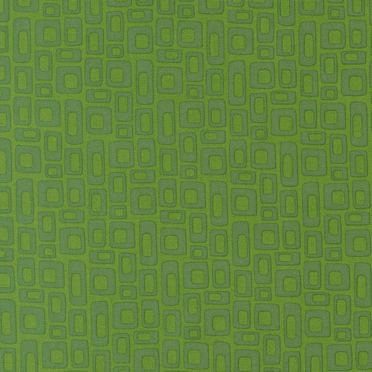 Green fabric texture with geometric pattern