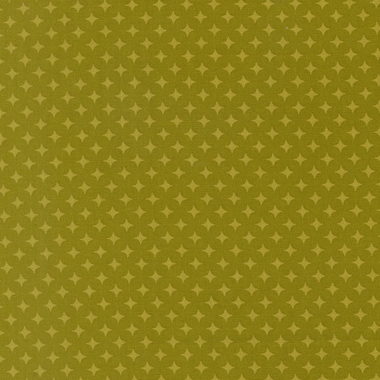 Pattern of small stars on a green background
