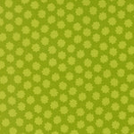 Green patterned fabric with small floral shapes