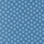 Blue fabric with small blue flower pattern