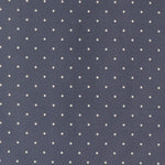 Navy blue fabric with small white polka dots