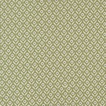 Patterned fabric with small floral design on a green background